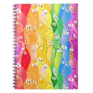 Rainbow Emoting Blob Cute Monsters in Pride Colors Notitieboek