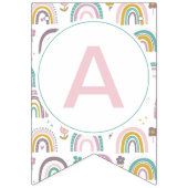 Rainbow en bloemen verjaardagsfeest Bunting Banner (Derde vlag)