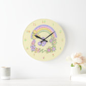 Rainbow en Butterflies Wall Clock Grote Klok (Huis)