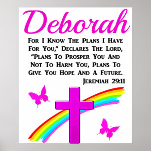  RAINBOW EN KROSS JEREMIAH 29:11 DOUANE POSTER