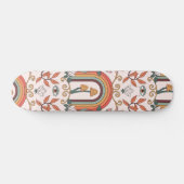 Rainbow en paddenstoelen Art Noveau Pattern Skateboard (Horizontaal)