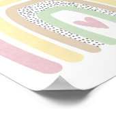 Rainbow en Stars Girl Baby Nursery Wall Poster (Hoek)