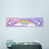 Rainbow en Unicorns Design Party-banner Spandoek (Beurs)