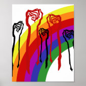 Rainbow equal rights Pride Fist Poster (Voorkant)
