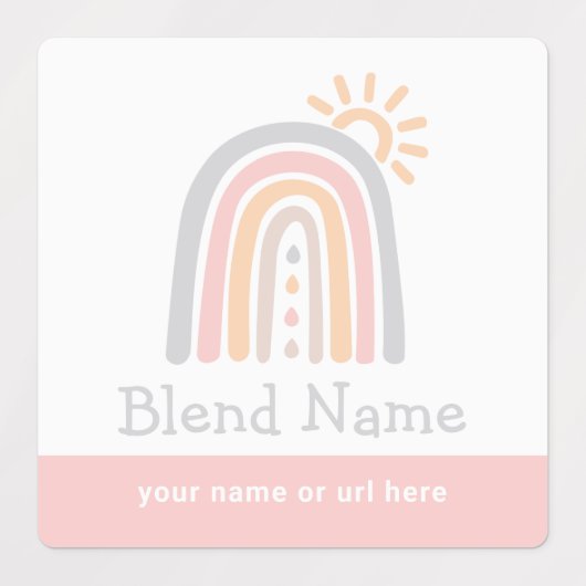 Rainbow Essential Oil Roller Flessenlabels Labels (Design 3)