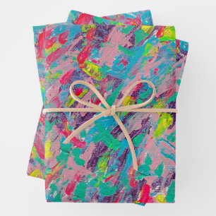Rainbow esthetische Abstracte print Inpakpapier Vel