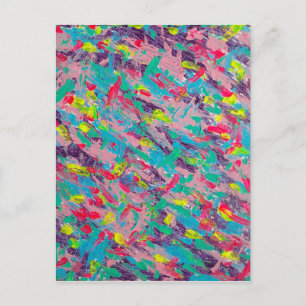 Rainbow esthetische Abstracte schilderij Briefkaart