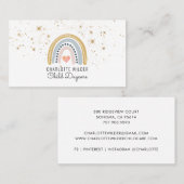 Rainbow Et Stars Carte de visite De Garde D'Enfant (Devant / Derrière)