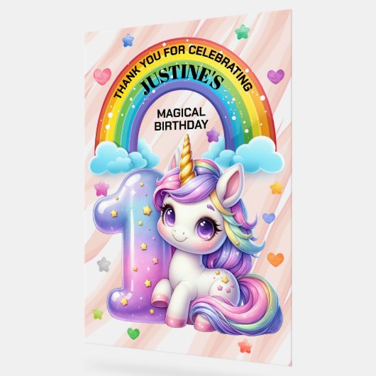 Rainbow et Unicorn 1er anniversaire (Angle)