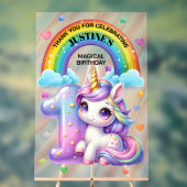 Rainbow et Unicorn 1er anniversaire (Neutre)