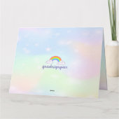 Rainbow et Unicorns Conception Carte de voeux plié (Dos)