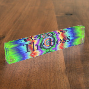 Rainbow Explosion Desk Name plate Naambordje