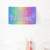 Rainbow Face Painting-banner Spandoek (Insitu)
