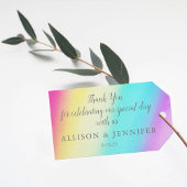 Rainbow Fade Bridal Party Custom Wedding Cadeaulabel