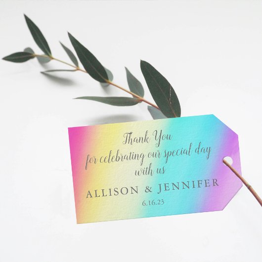 Rainbow Fade Bridal Party Custom Wedding Cadeaulabel