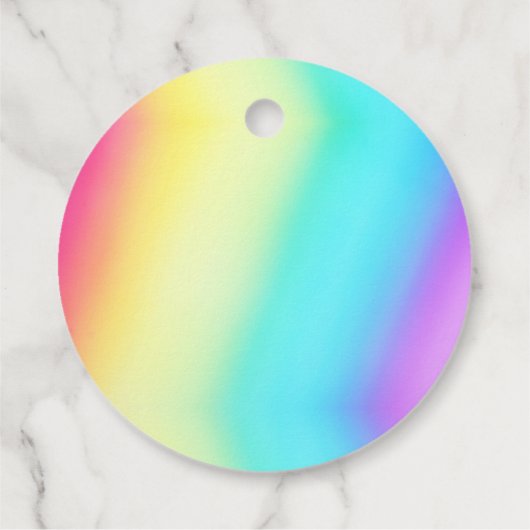 Rainbow Fade kleurengradiënt zomerbruiloft Bedankjes Labels (Achterkant)