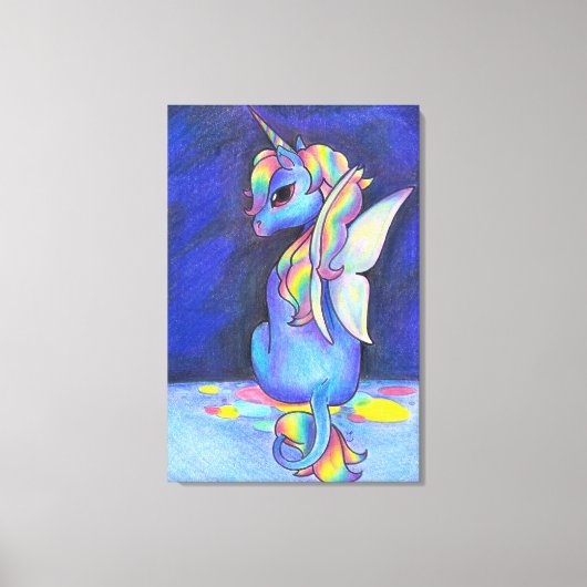 Rainbow Faerie Unicorn Canvas Afdruk (Voorkant)