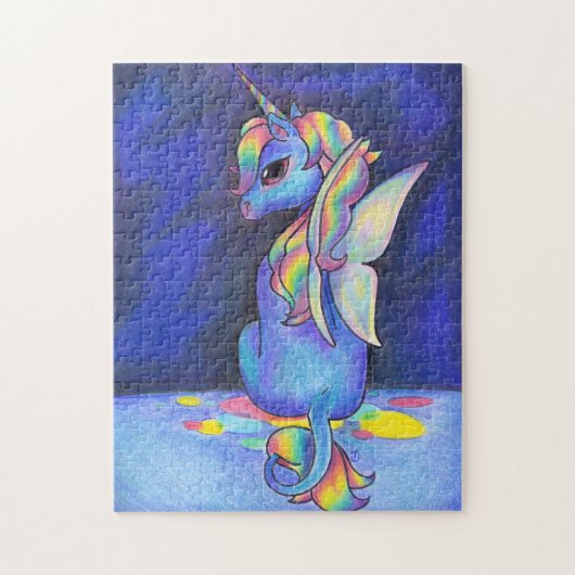 Rainbow Faerie Unicorn Legpuzzel (Verticaal)