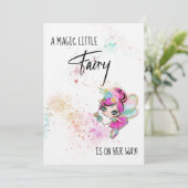 *~* Rainbow Fairy Baby shower magique Invitation (Debout devant)