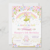 Rainbow Fairy Birthday Invitation Girl (Devant)