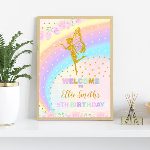 Rainbow Fairy Birthday Welkomstsignalen Poster