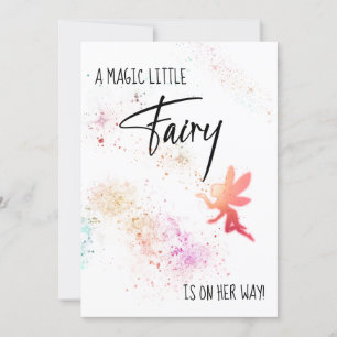 ** Rainbow Fairy Dust Baby shower uitnodiging