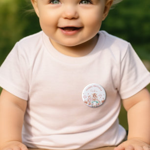 Rainbow Fairy Girl Magic Theepot Verjaardag Ronde Button 3,2 Cm