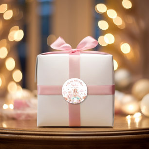 Rainbow Fairy Girl Magic Theepot Verjaardag Ronde Sticker