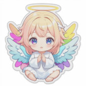 Rainbow Fairy Girl Sticker (Voorkant)