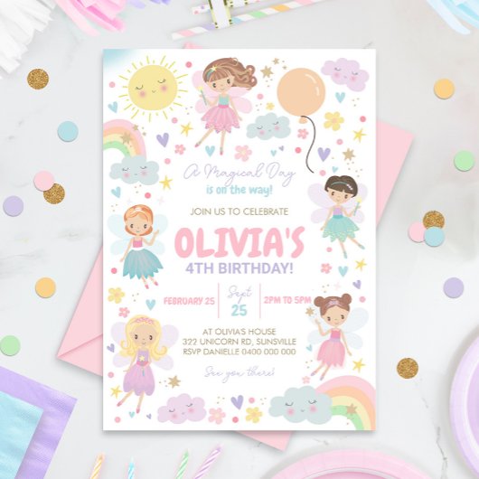 Rainbow Fairy Invitation Fairies Rainbows