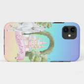 Rainbow Fairy Tale Castle & White Horse Waterverf Case-Mate iPhone Case (Achterkant (horizontaal))