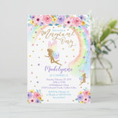 Rainbow Fairy uitnodiging (Staand voorkant)