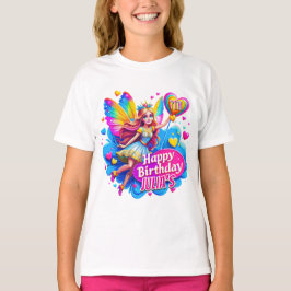 Rainbow Fairy verjaardagsfeest, verjaardagscadeau T-shirt
