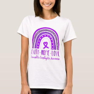 Rainbow Faith Hope Liefde Eosinofiele Oesofagitis T-shirt