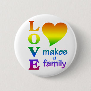 Rainbow Family-knop Ronde Button 5,7 Cm
