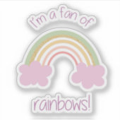 Rainbow Fan Sticker (Voorkant)