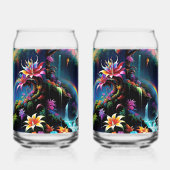 Rainbow Fantasy Forest Drinkware Set Blikvorm Glas (Rechts)