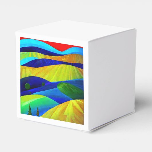 Rainbow Fantasy Hills Landschap Bedankdoosjes (Achterkant)