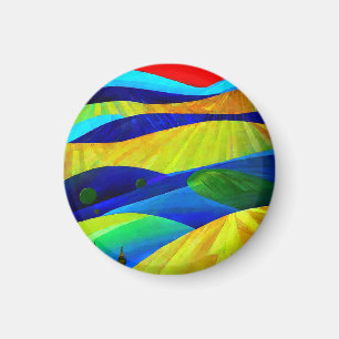 Rainbow Fantasy Hills Landschap Magneet