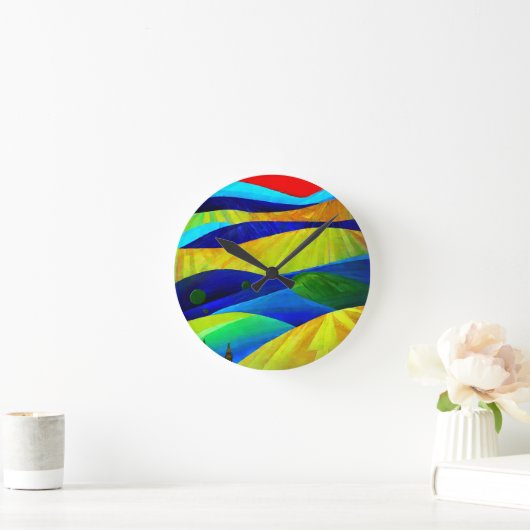 Rainbow Fantasy Hills Landschap Ronde Klok (Huis)