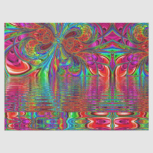 Rainbow Fantasy Mosaic Landscape Glas in lood Tissuepapier