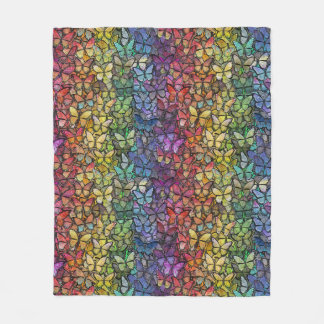 Rainbow Fantasy Vlinders Fleece Deken