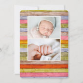 Rainbow Farmhouse Faire-part de naissance de céréa (Dos)