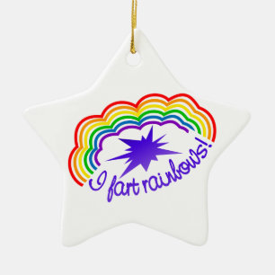 Rainbow Farts-versiering, aanpassen Keramisch Ornament