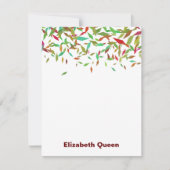 Rainbow Faux Foil Confetti Invitation Papeterie (Devant)