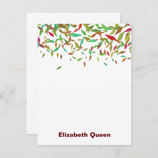 Rainbow Faux Foil Confetti Invitation Papeterie (Devant / Derrière)