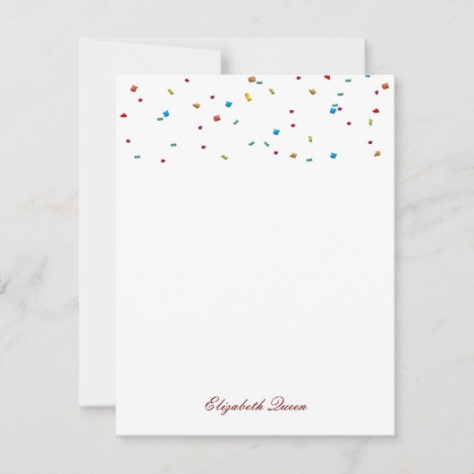 Rainbow Faux Folie Confetti Kaart (Voorkant)