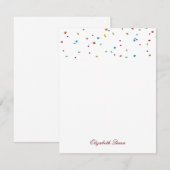 Rainbow Faux Folie Confetti Kaart (Voorkant / Achterkant)