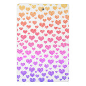 Rainbow Faux Glitter Hearts Heldere Kleurrijke Cus Mini Klembord (Achterkant)