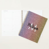 Rainbow Faux Glitter Pattern Initiaal Planner (Display)